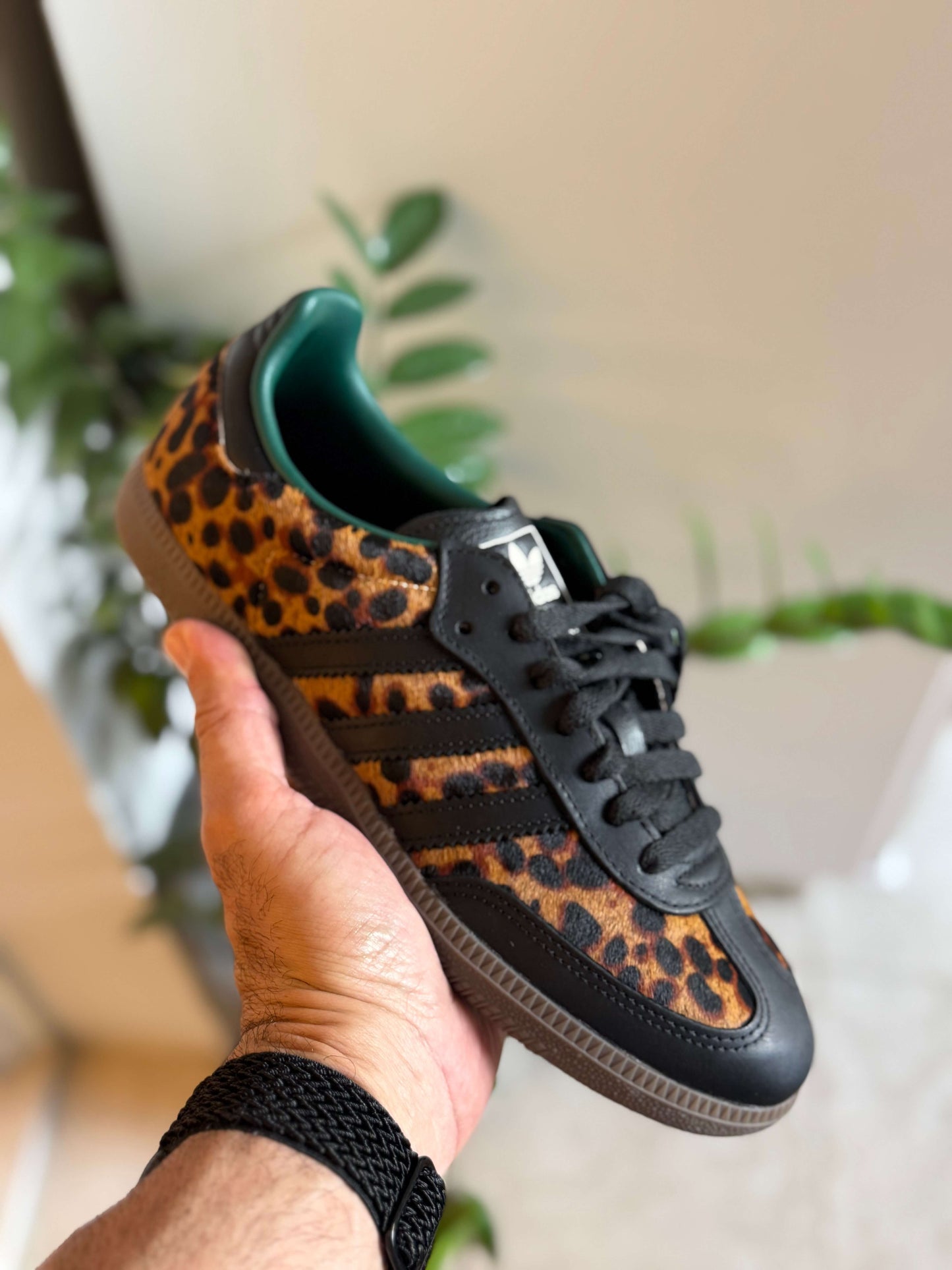 Adidas Samba OG Black Leopard Green